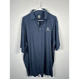 Footjoy XL Mens Polo Golf Shirt FJ International Tournament Blue Short Sleeve NC